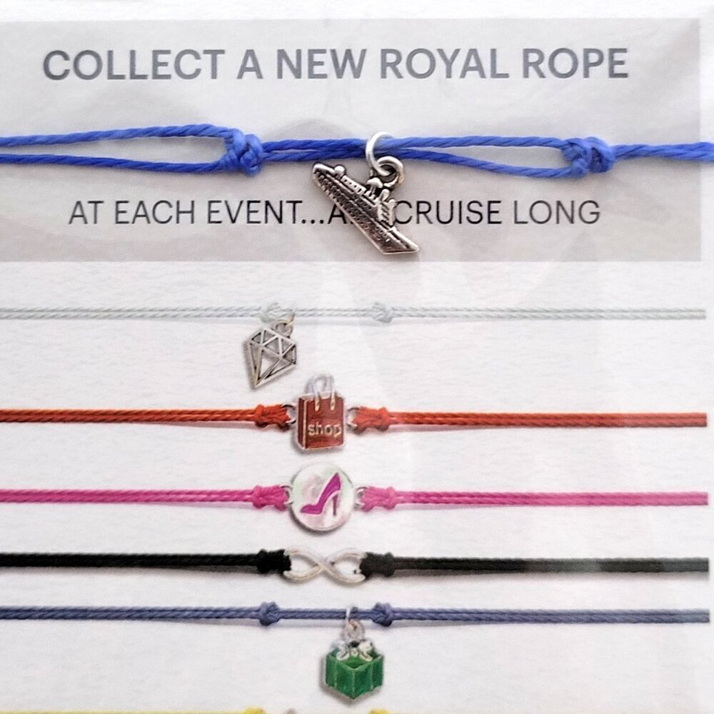 Effy Royal Caribbean Royal Rope Bracelet NEW Sealed Cruise Ship Charm Blue - Picture 2 of 3